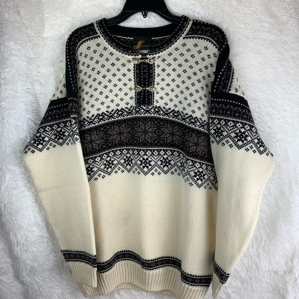 Levandi Vintage Wool Ski Sweater